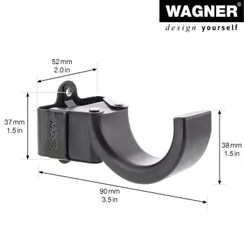 Wagner design yourself drabužių kabykla WH 2097 su 1 kabliu, juoda, 1 vnt.
