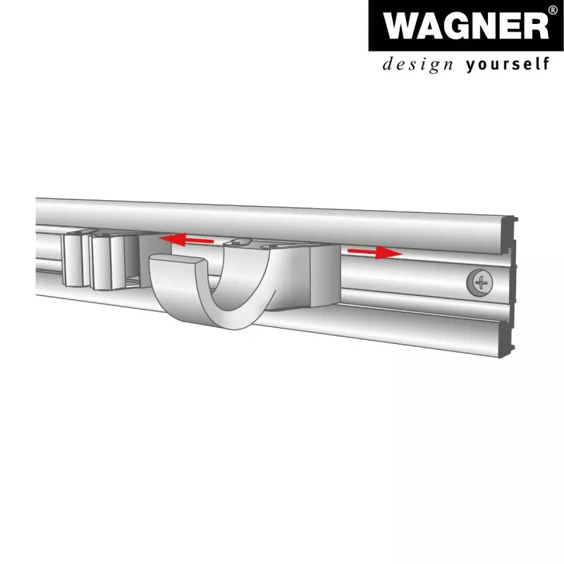 Wagner design yourself drabužių kabykla WH 2097 su 1 kabliu, juoda, 1 vnt.