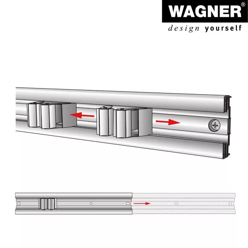 Wagner design yourself sieninis laikiklis WH 2096 juodas (15209611)
