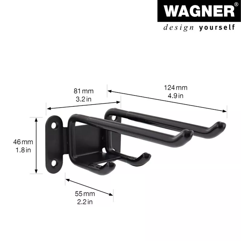 Wagner Design Yourself sieninis laikiklis WH 2093 juodas (15209301)