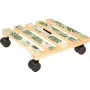 WAGNER design yourself augalų vežimėlis GH0645 kvadratinis medžio motyvas 29 x 8 cm, natūralaus beržo fanera, 4 pasukami ratukai, 100 kg apkrova 20064501