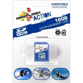 MEMORYSOLUTION MAXFLASH 8GB Action SDHC kortelė Class 10, mažmeninė pakuotė SD8GHCCL10M-R