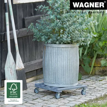 Wagner design yourself augalų vežimėlis GH 0412 kvadratinis antracito medienos 38 x 38 x 9,5 cm 20041201