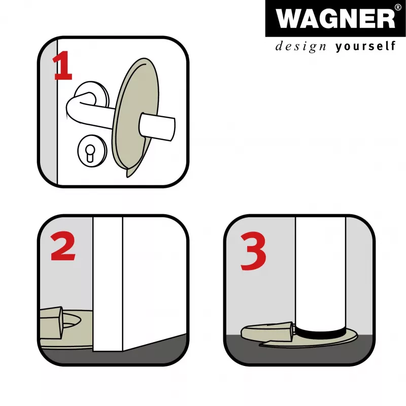 Wagner design yourself EH 6981 durų stabdiklis, lipnus, permatomas, TPE, 38 mm skersmuo, 22 mm aukštis 15698101