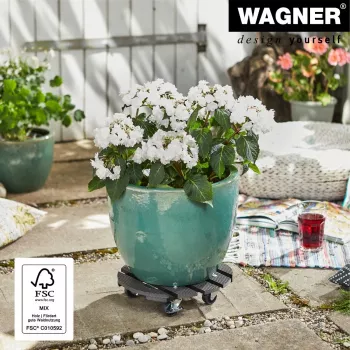 WAGNER design yourself augalų volelis GH0527, plastikinis, Ø 29 cm, baltas, apvalus, 1 vnt. (20052701)