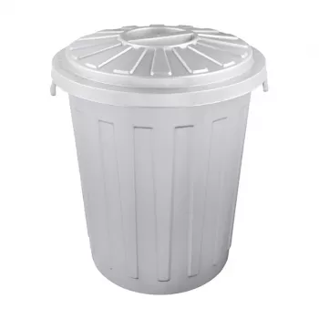 KEEEPER Mats 23L Maxi atliekų konteineris Ø36x42cm, sidabrinis