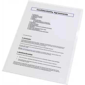 LEITZ Esselte Standard Plus A4 dokumentų kišenės, 100 vnt., permatomos, polipropilenas 56218