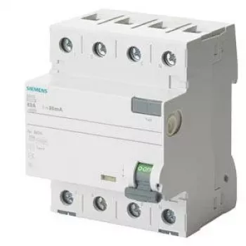 Siemens SENTRON 5SV36448 diferenciálinių srovių apsauginis automatinis jungiklis, A tipo, 40 A, 300 mA, 4 polių, 400 V, selektyvus