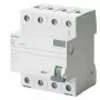 Siemens SENTRON 5SV36448 diferenciálinių srovių apsauginis automatinis jungiklis, A tipo, 40 A, 300 mA, 4 polių, 400 V, selektyvus