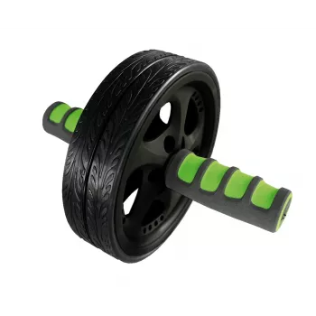 SCHILDKROT AB Roller / pilvo treniruoklis, juodas/žalias, dvigubas ratukas, 185 mm skersmens, 45 mm pločio 960045