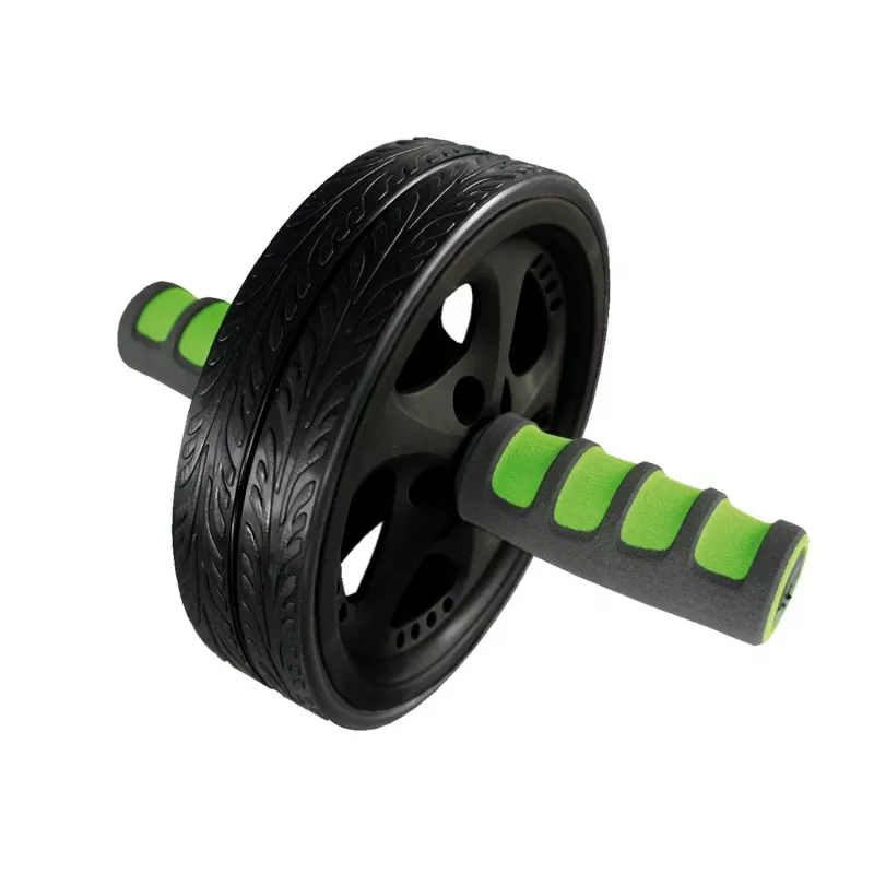 SCHILDKROT AB Roller / pilvo treniruoklis, juodas/žalias, dvigubas ratukas, 185 mm skersmens, 45 mm pločio 960045