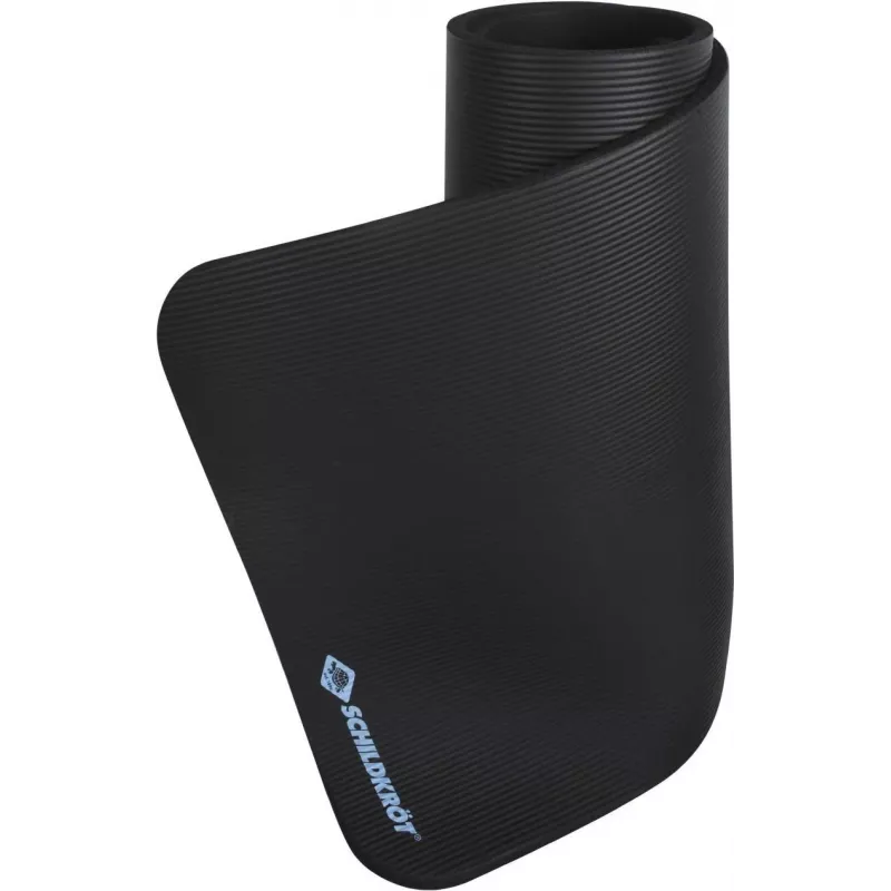 SCHILDKROT Fitness kilimėlis 15 mm juodas neslystantis NBR 183x61 cm su nešiojimo dirželiu 960160