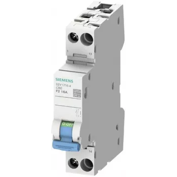 Siemens 5SY17044 SENTRON 5SY miniatiūrinis automatinis jungiklis, 1 polių, C, 4 A, 72 V DC, 10 kA, plombuojamas