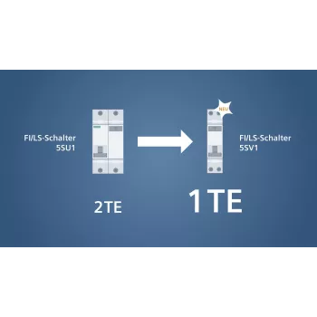 Siemens 5SV1316-7KK06 RCBO, 1P+N, 6 A, C kreivė, 30 mA, A tipo, 6 kA