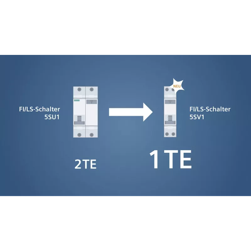 Siemens 5SV1316-7KK06 RCBO, 1P+N, 6 A, C kreivė, 30 mA, A tipo, 6 kA