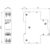 Siemens 5SV1316-7KK06 RCBO, 1P+N, 6 A, C kreivė, 30 mA, A tipo, 6 kA