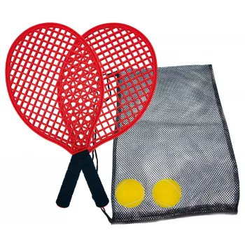 Schildkröt Beach Tennis Set, juodai raudonos spalvos – 2 plastikiniai raketės ir minkštas kamuolys 970130