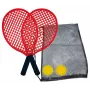 Schildkröt Beach Tennis Set, juodai raudonos spalvos – 2 plastikiniai raketės ir minkštas kamuolys 970130