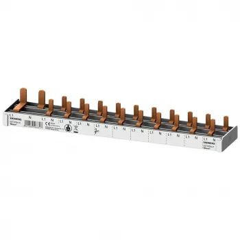 SIEMENS 5ST37840 kontaktinė šyna 16mm², 1x RCD 1P+N + 10x kompaktiniai įrenginiai, 12 TE