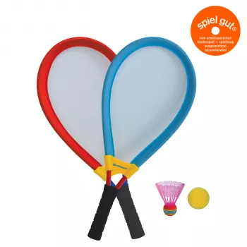 SCHILDKROT Giant Racket Set mėlynos/raudonos spalvos didžiulės raketės su tinkleliu 970150