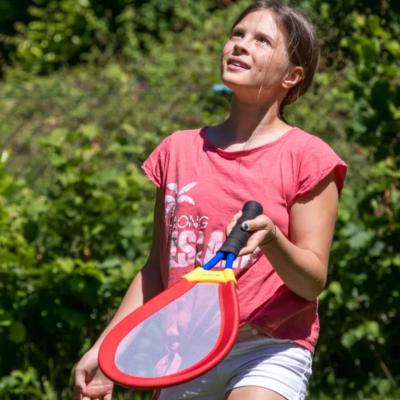 SCHILDKROT Giant Racket Set mėlynos/raudonos spalvos didžiulės raketės su tinkleliu 970150