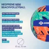 SCHILDKROT Neopreno mini paplūdimio tinklinio kamuolys, 2 dydis, minkštas tekstilės paviršius, atsparus sūriam vandeniui 970342