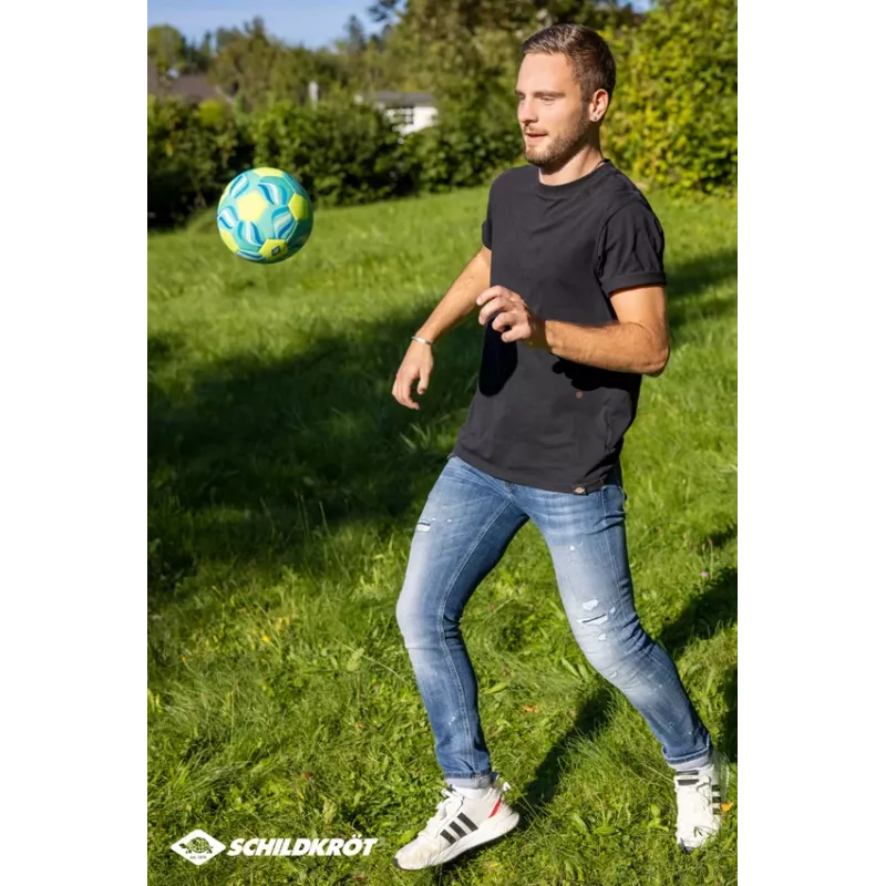 SCHILDKROT neopreno mini paplūdimio futbolo kamuolys, 2 dydis, minkštas tekstilės paviršius, atsparus sūriam vandeniui, 1 vnt. (970344)