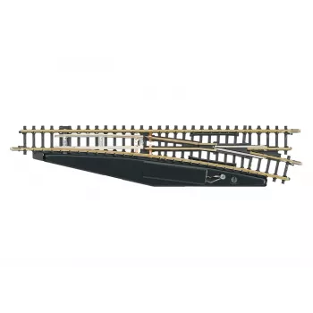 Märklin 8566 Z skalės rankinis dešinysis iešmas, 110 mm, nikelio sidabro bėgiai, juodas plastikinis pagrindas
