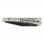 Märklin 8566 Z skalės rankinis dešinysis iešmas, 110 mm, nikelio sidabro bėgiai, juodas plastikinis pagrindas