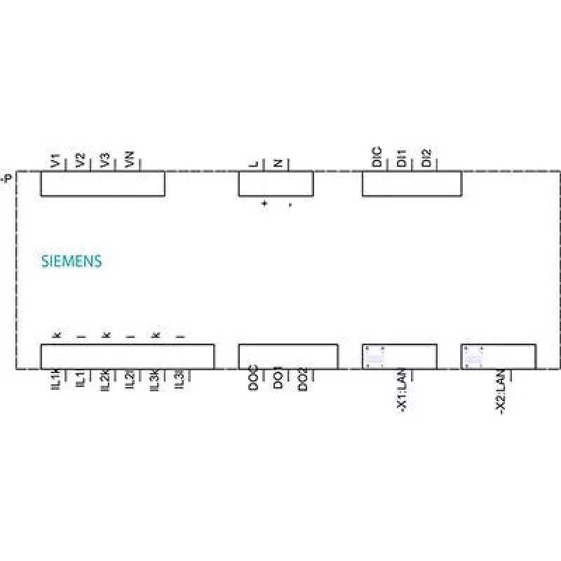 Siemens SENTRON PAC3220 galios monitoringo įrenginys, Modbus TCP, LCD, 96x96mm skydinis montavimas, 690/400V AC, 24-60V DC maitinimas, varžtiniai gnybtai 7KM32201BA011EA0