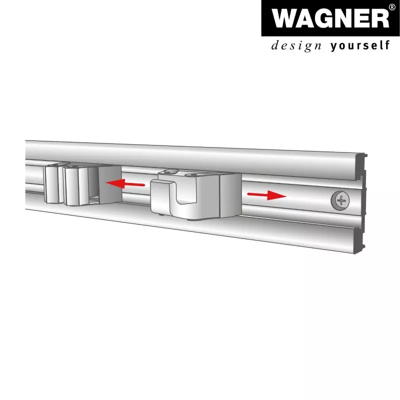 Wagner design yourself WH 2098 vienas kablys juodas, 2 vnt. (15209802)