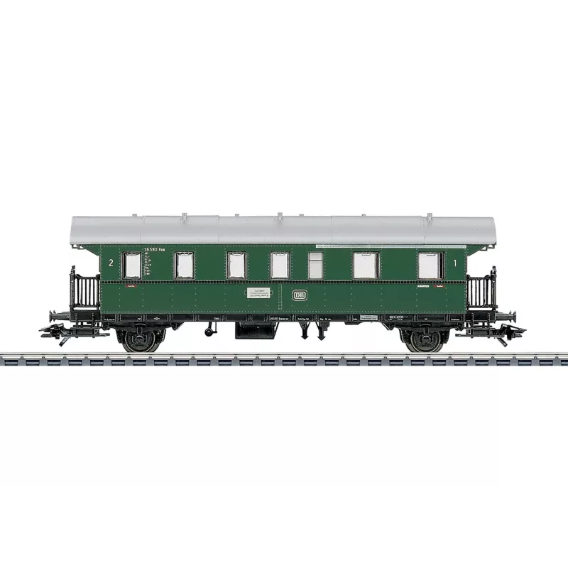 Märklin 4313 H0 greitasis traukinio vagonas Büm 234 2 klasės DB IV epocha vandenyno mėlyna/ smėlio spalvos