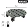 WAGNER design yourself augalų volelis GH0558 plastikinis, Ø 38,5 cm, tamsiai žalias, apvalus, 1 vnt. 20055801