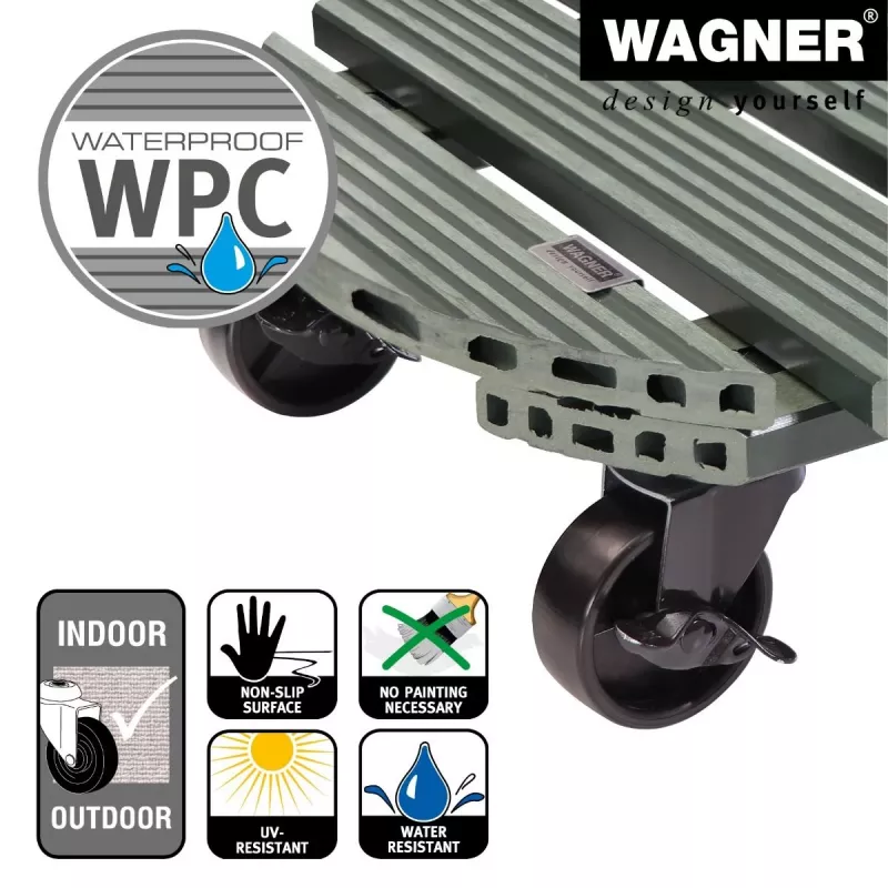 WAGNER design yourself augalų volelis GH0558 plastikinis, Ø 38,5 cm, tamsiai žalias, apvalus, 1 vnt. 20055801