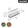 Wagner design yourself EH 0690 užsimaunamos baldų kojelių apsaugėlės, plastikinės, 12 mm apvalioms kojoms, 4 vnt., baltos 15069099