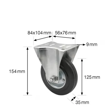 Wagner design yourself fiksuotas ratukas RO 8124, sidabrinis, 50 mm ratas, 40 kg apkrova, 4812401