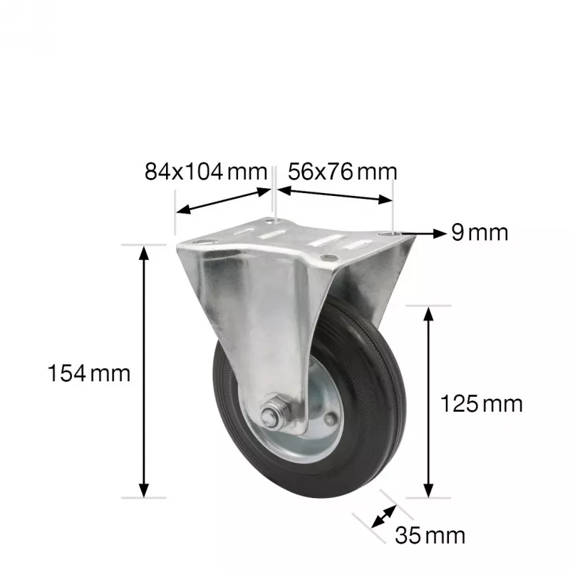 Wagner design yourself fiksuotas ratukas RO 8124, sidabrinis, 50 mm ratas, 40 kg apkrova, 4812401