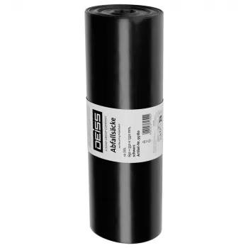DEISS 95180 šiukšlių maišai, 60µm, juodi, 10 vienetų