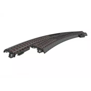 Märklin 24771 C Track kreivinis iešmas kairysis, H0 mastelis, rankinis, juodas paklotas