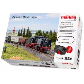 Märklin 29249 H0 skaitmeninis startinis rinkinys - vietinis krovininis traukinys su DB klasės 24 garvežiu