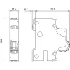 Siemens 5SY41045 automatinis grandinės pertraukiklis 1 poliaus 4A C charakteristikos 6kA 230/400V AC