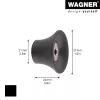 Wagner design yourself TULIP drabužių kablys GH 0301, 1 kablys, juodas 17030121