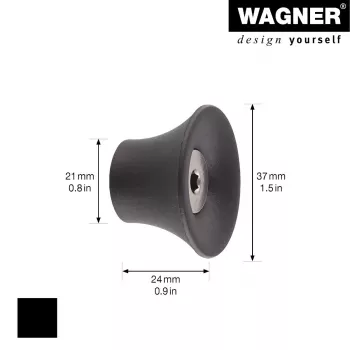 Wagner design yourself TULIP drabužių kablys GH 0301, 1 kablys, juodas 17030121