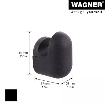 Wagner design yourself PILL drabužių kablys juodas, 1 vnt. (WH 0401) 17040121