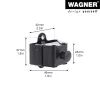 Wagner design yourself drabužių kablys WH 2099 su 1 kabliu, juodas, 2 vnt.