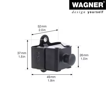 Wagner design yourself drabužių kablys WH 2099 su 1 kabliu, juodas, 2 vnt.