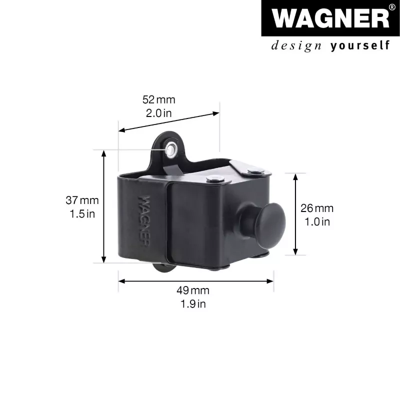 Wagner design yourself drabužių kablys WH 2099 su 1 kabliu, juodas, 2 vnt.