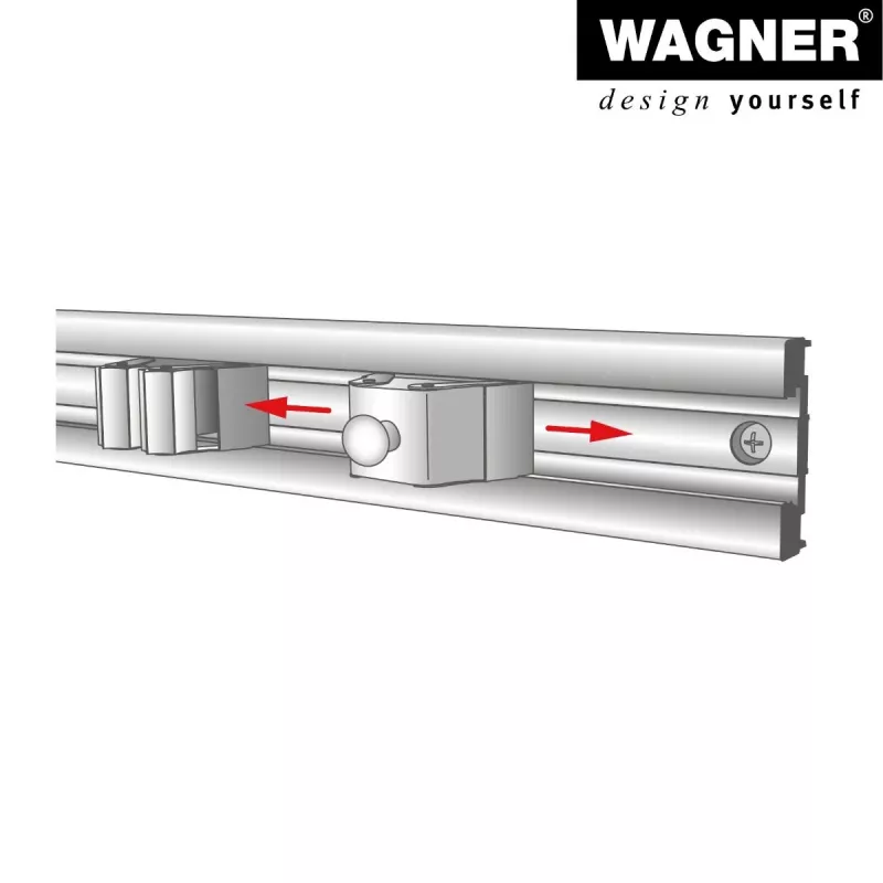 Wagner design yourself drabužių kablys WH 2099 su 1 kabliu, juodas, 2 vnt.