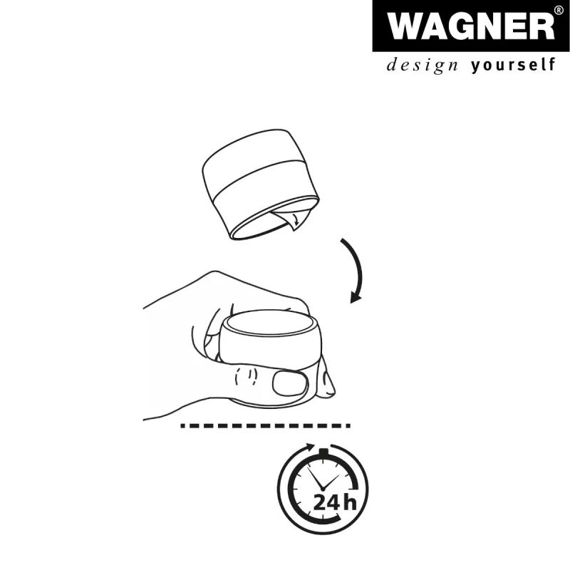 Wagner EH 5225 15522511 durų stabdiklis, plastikas