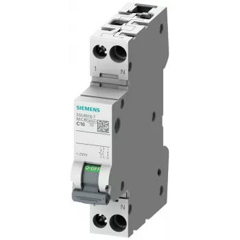 Siemens SENTRON 5SL6010-6 automatinis grandinės pertraukiklis, 1P+N, C10, 230V, 6kA